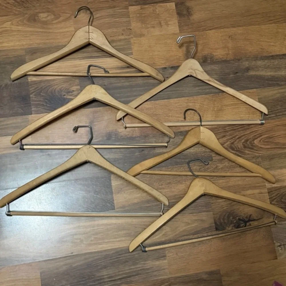 Vintage Wooden Hanger Lot of 13‎ Advertising Barbizon-Plaza Hotel Wishbone NYC +